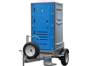 plastic VIP toilets and trailer