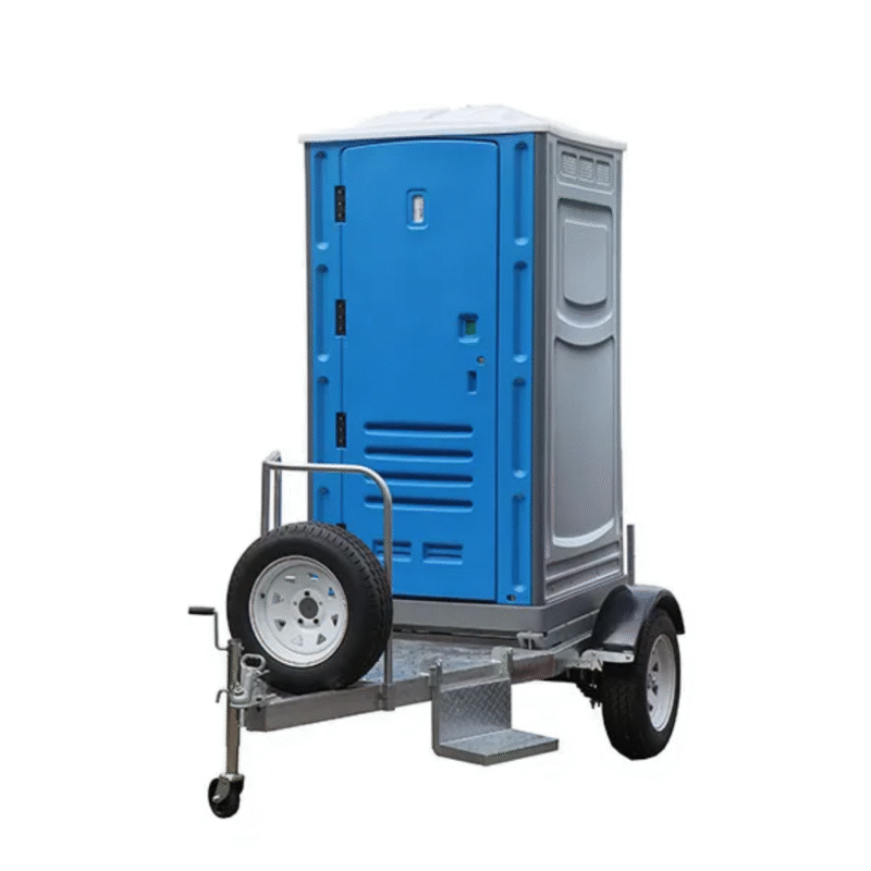 plastic VIP toilets and trailer